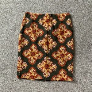 Patterned pencil skirt. Like brand new!